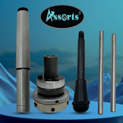 Lathe Tailstock Die Holder 3MT Shank- Tapping Threading Reaming Drilling+ 65 mm 3 jaw Self-Centering Chuck