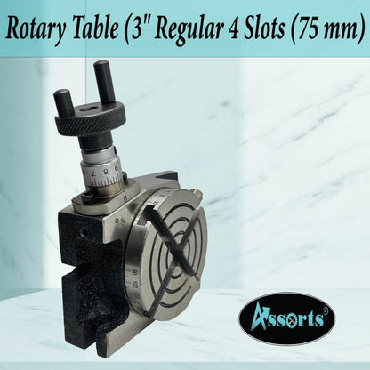 3" Inches (75 mm) Quality Rotary Table -3 Slots for Milling-Engineering Tools