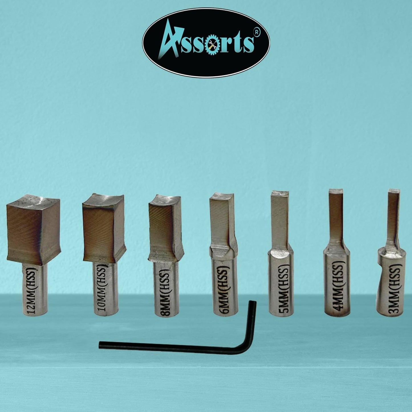 ASSORTS ER-25 MT2 Rotary Broach Holder with Metric Square Broach Punch Set | 3–12mm HSS Square Rotary Broaching Tools for Lathe, Milling & CNC Precision Machining | Durable ER25 MT2 Tooling Kit