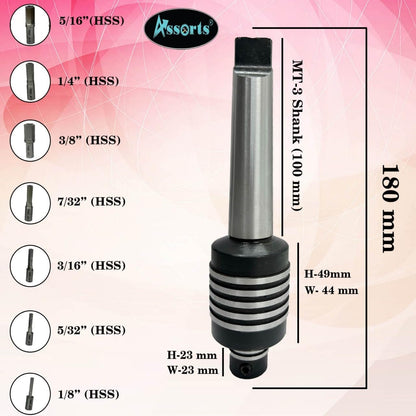Assorts New MT-3 Teng-Style Rotary Broach with 7 Hex Punches Set