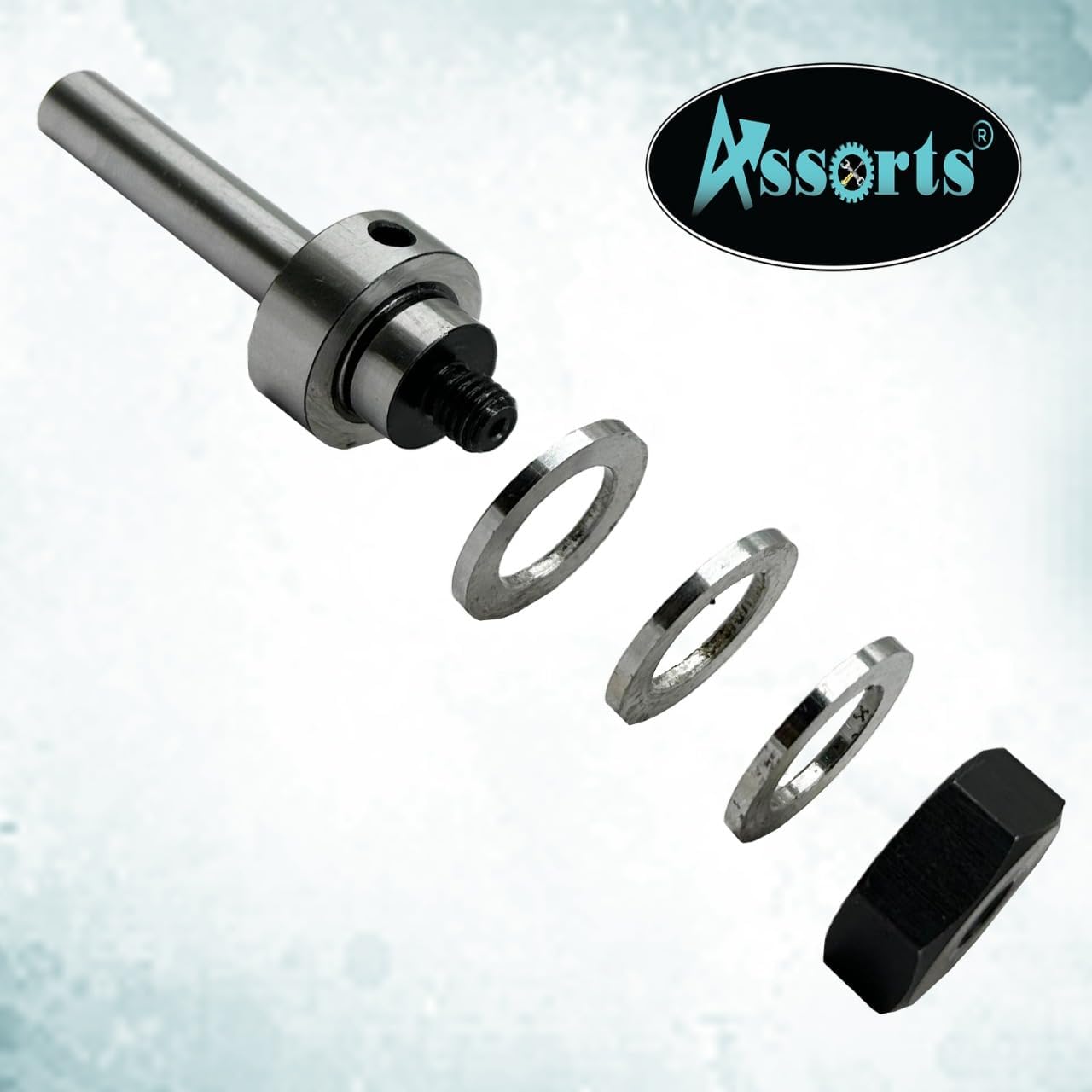 MINI SLITTING SAW ARBOR-10 MM SHANK & 16 MM BORE SPACING COLLARS