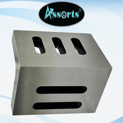 Assorts Slotted Webbed Angle Plate- Stress Relieved Grain Caste Iron Angle Plate (Big # 3" X 3-1/2" X 2-1/2"Inch/ 75 X 88 X 63 Mm)
