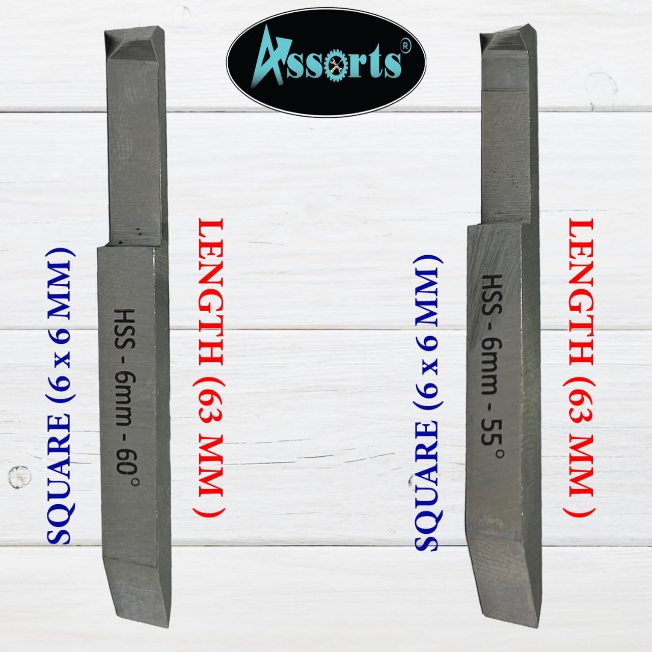 Double End Internal External Threading HSS Tool Set for Lathe Machine (6 x 6 MM SHANK)