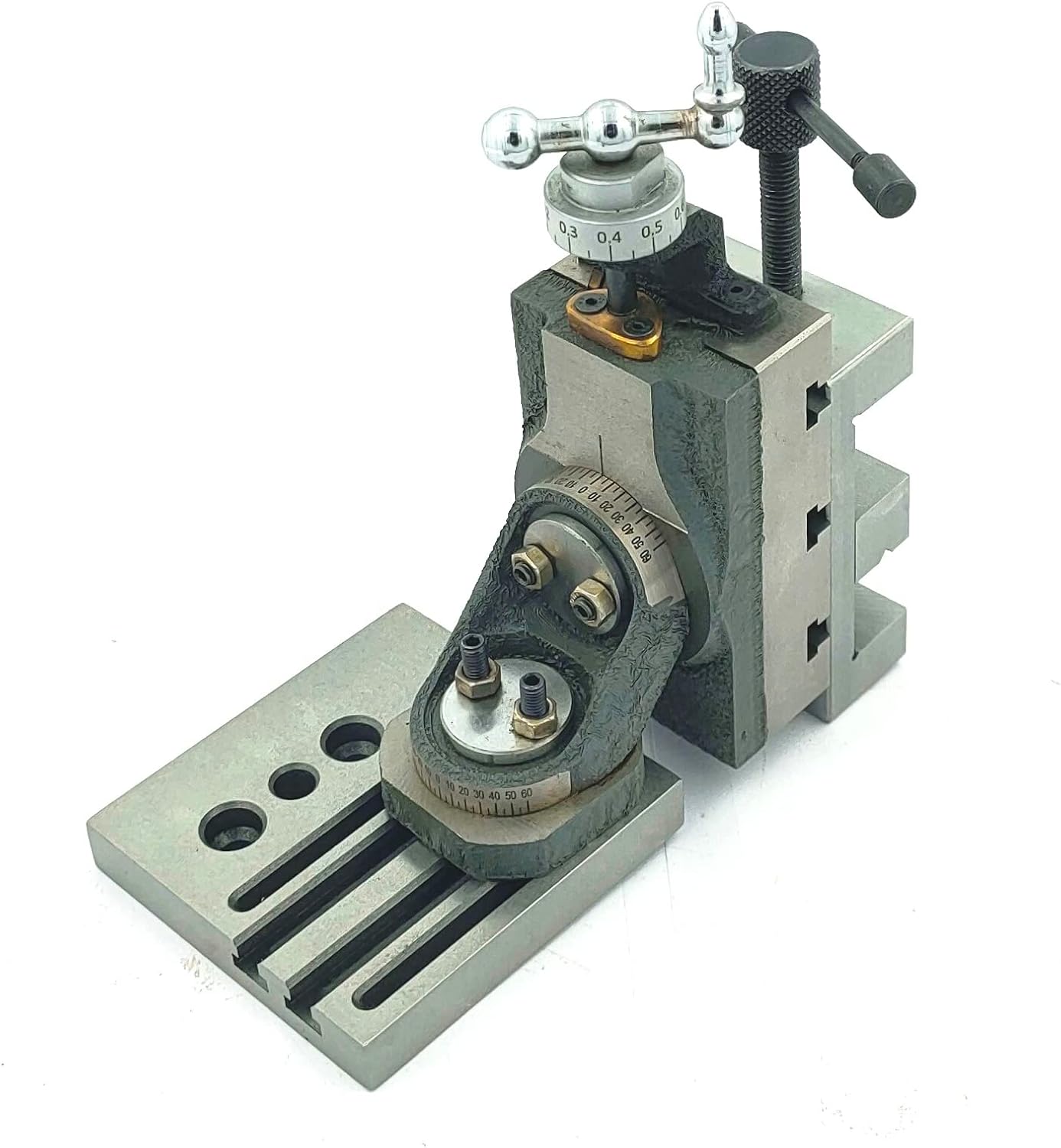 Mini Vertical Milling Slide with 2"/ 50 mm Mini Steel Vice & Base Mounting Plate - Direct Mounting on 7 x 14 Mini Lathe Machine-(No clamps)