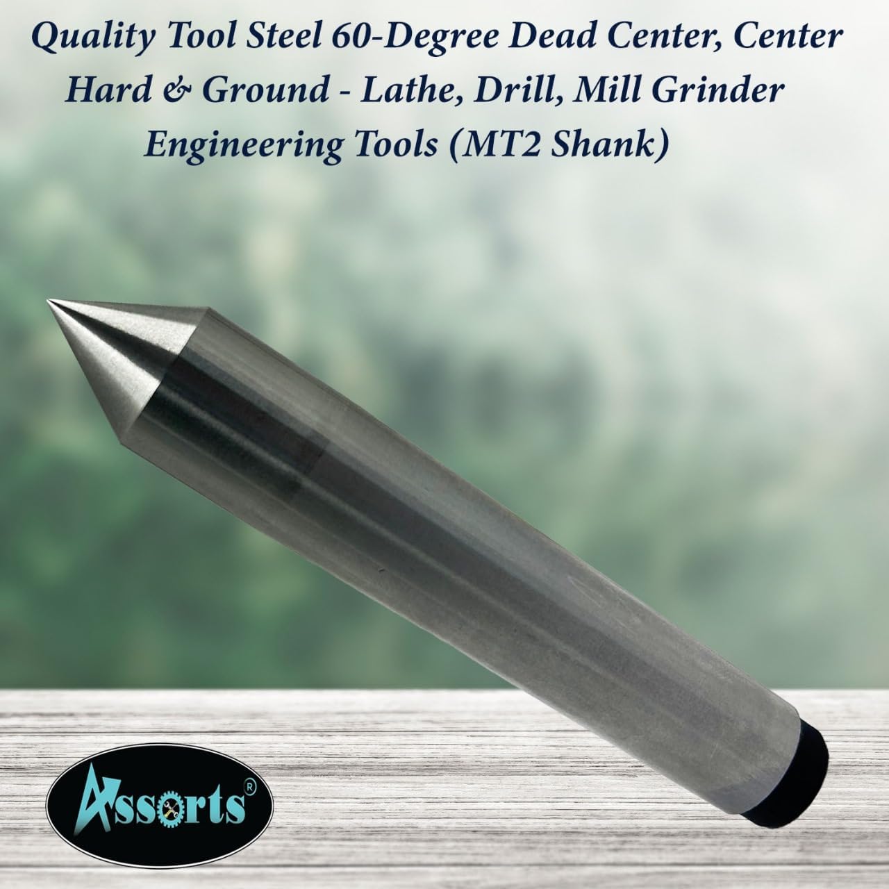 Quality Tool Steel 60 Degree Dead Center Centre- Hard & Ground -Lathe Drill, Mill, Grinder Engineering Tools (MT4 Shank)