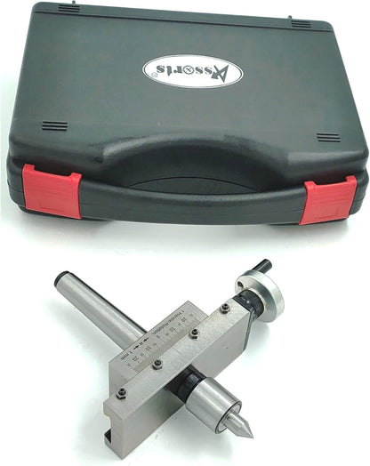 Assorts' Taper Turning Attachment with Live Revolving Center For Turning Tapers on Lathe Machine II Supplied in Plastic Suitcase II Check Working Video in Description (Morse Taper 2MT)