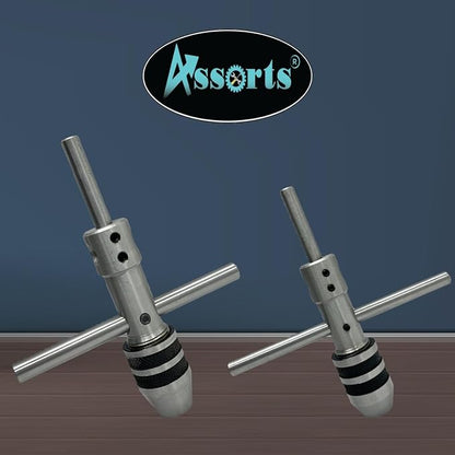 New Pilot Tap Wrench Spindle 3/32"-1/4" & 1/4"-1/2" -Tap,Thread, Drill Press, Lathe (Set of 2 Pcs)