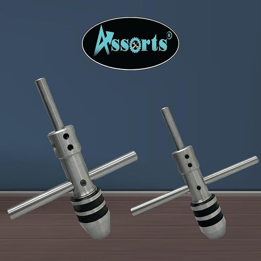 New Pilot Tap Wrench Spindle 3/32"-1/4" & 1/4"-1/2" -Tap,Thread, Drill Press, Lathe (Set of 2 Pcs)