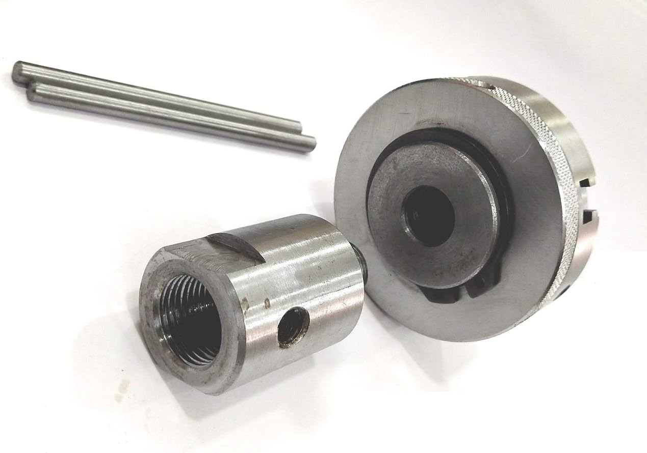 Lathe Spindle Adapter Connects 3/4" X 16 Tpi Machine Spindle To M14 X 1 Threaded Chucks (ADAPTOR WITH 65 MM 4 JAW SELF CENTERING CHUCK)