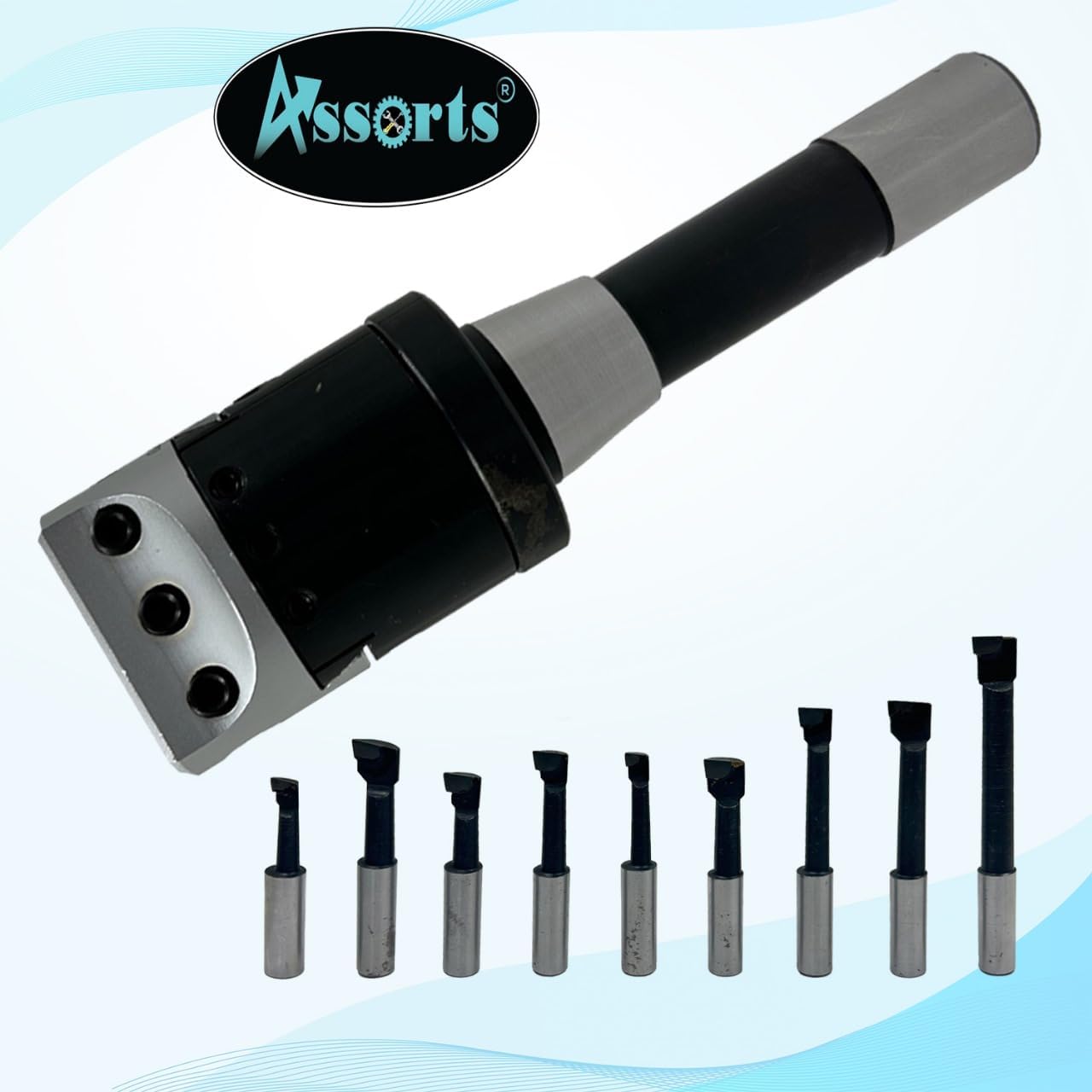 Assorts' Quality Boring Head 2" Inches for Milling & Lathe Machine (R8 Shank (7/16 UNF Drawbar))