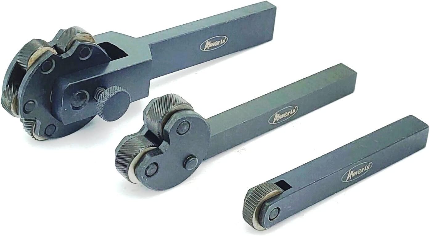Set of 3 Knurling knurl Tools For Lathe, Metalworking, Machinists,Model Making for Lathe Machine