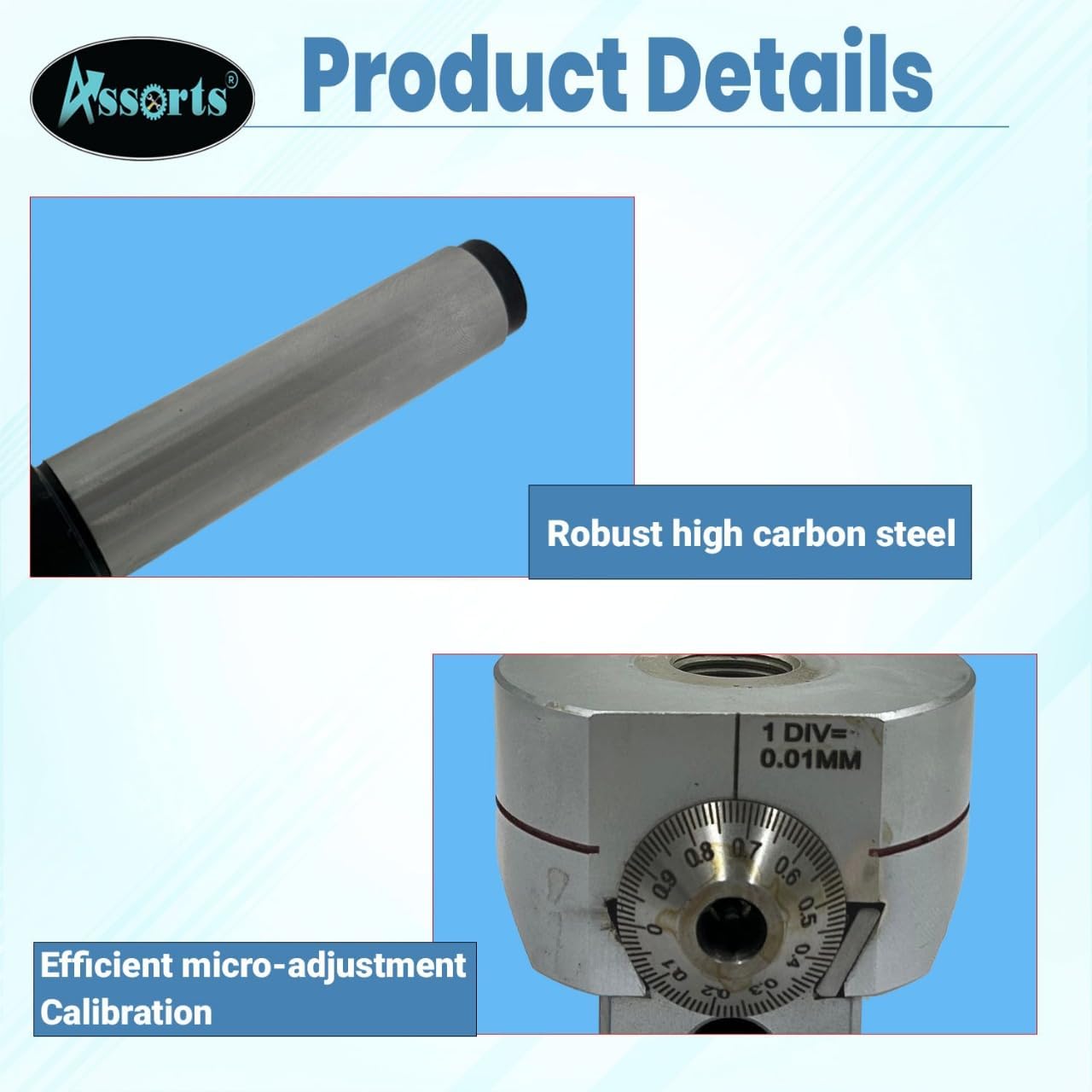 PRECISION BORING HEAD 62 MM DIAMETER FOR LATHE, MILLING MACHINE -QUALITY TOOLS ACCESSORIES WITH FLY CUTTERS, CARBIDE BRAZED TOOL SETS // 1 DIV=0.01 MM