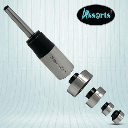 Assorts' Metric Die Holder with 3MT Shank for Lathe Threading - Die Sizes 16, 20, 25, 30, and 38 mm