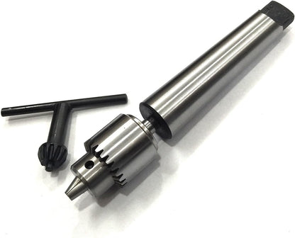 MT2 Shank Teng-Style Arbor with JT0 Drill Chuck – 0.3 to 4mm Capacity for Mill, Lathe, and Drill Press