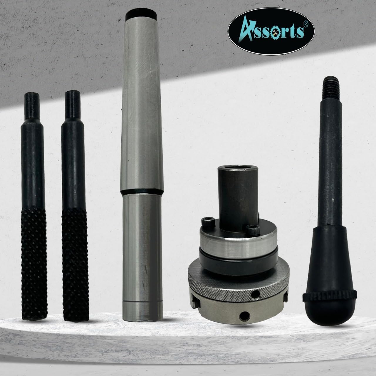 Lathe Tailstock Die Holder 3MT Shank- Tapping Threading Reaming Drilling+ 50 mm 3 jaw Self-Centering Chuck