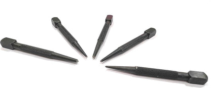 5 Pc square head knurled body grip Center punch-Imperial sizes II Hard & ground tip