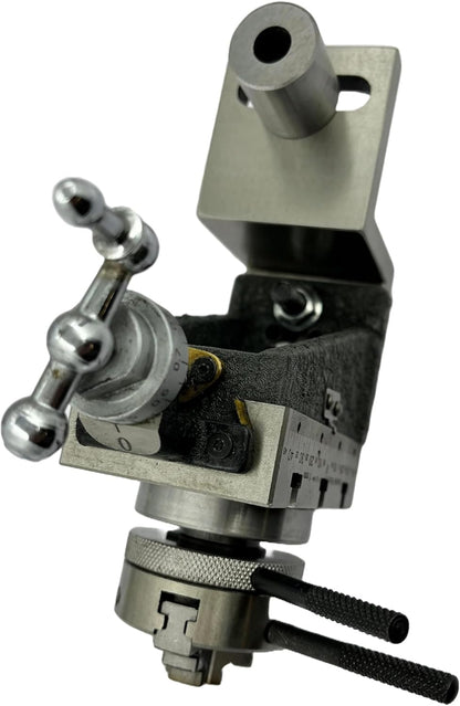 Assorts New Mini Fixed Vertical Slide (90mm x 50mm) with 3-Slots and Precision Side Scale, Z-Angle Plate, and 50mm 4-Jaw Self-Centering Chuck with Back Plate - for Mini Lathe Metalworking Projects