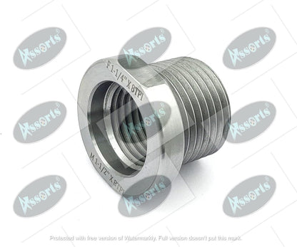 Woodworking Lathe Headstock Spindle Adapter Adaptor Male Thread 1-1/2" x 8 TPI to Female Thread 1-1/4" x 8 TPI