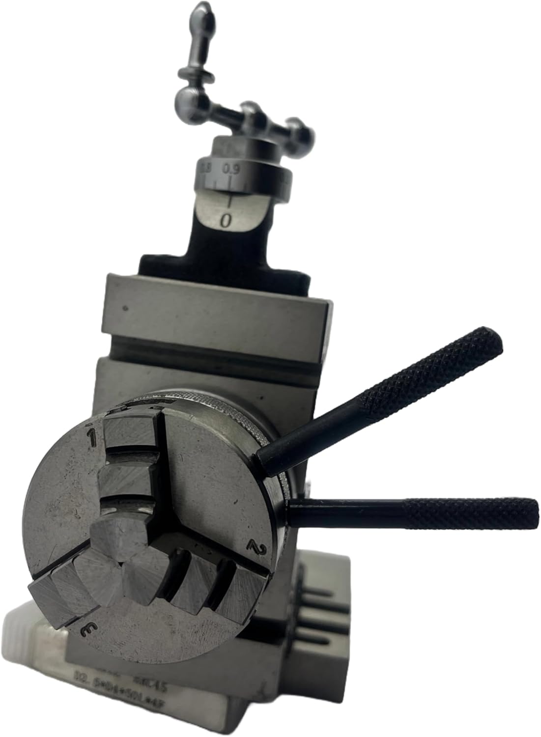 Assorts New High-Precision Mini Fixed Vertical Slide (90mm X 50mm) with Integrated Side Scale (3 Slots) and Base Plate, Featuring a 50mm 3-jaw Self-Centering Chuck with Back Plate