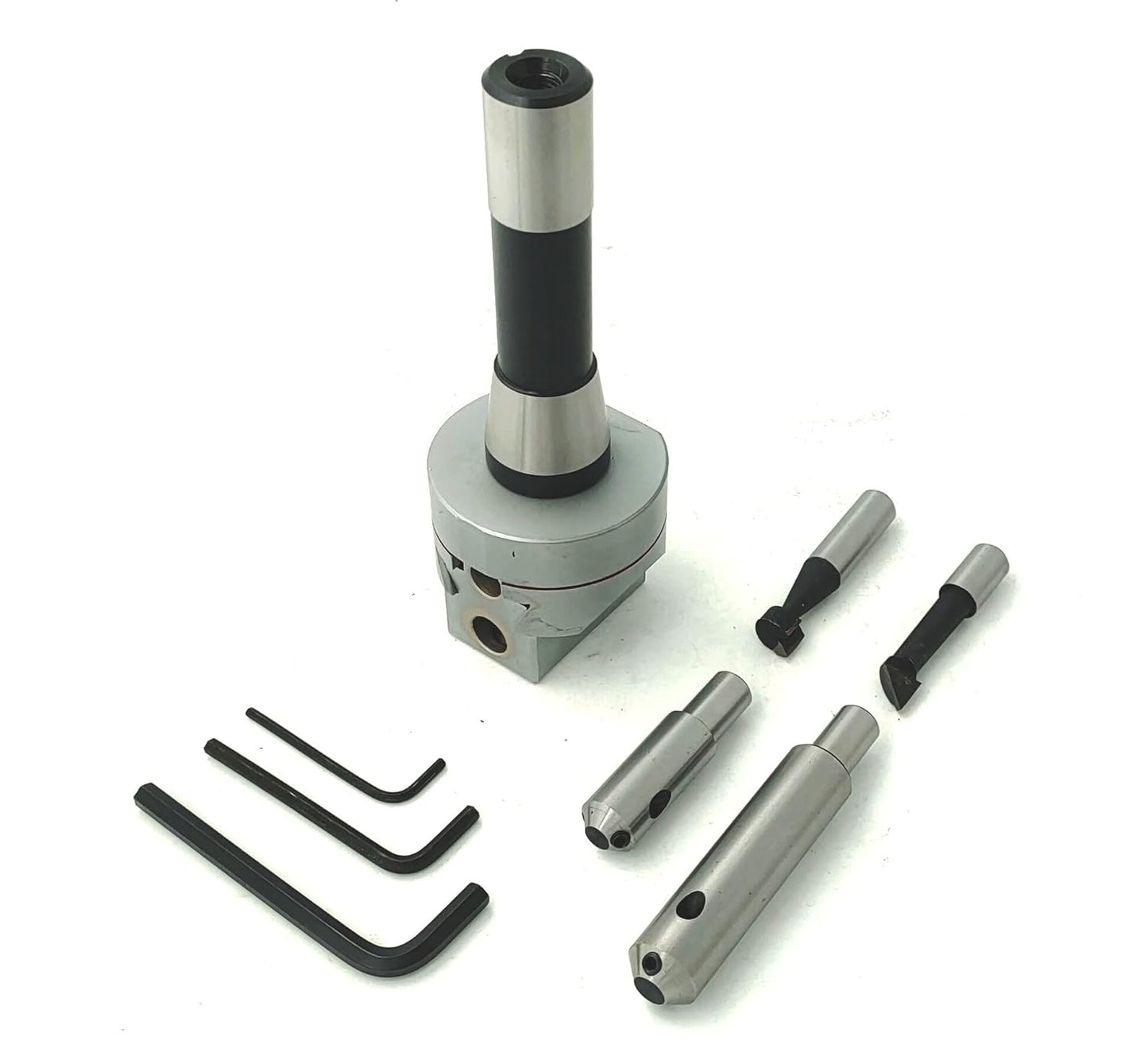 Boring Head Diameter 62 mm with 2 x Fly cutting tool holders & 2 x Carbide Brazed Tools II 1 Division: 0.01 mm