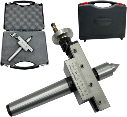 Assorts' Taper Turning Attachment with Live Revolving Center For Turning Tapers on Lathe Machine II Supplied in Plastic Suitcase II Check Working Video in Description (Morse Taper 3MT)