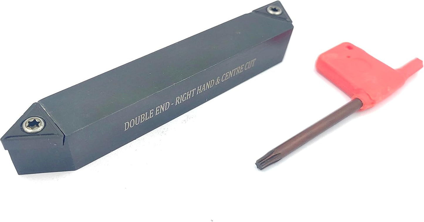 Double End Indexable RH & Center Cut Turning Tool for CNC & Lathe Machine (16 mm Sq. Shank)