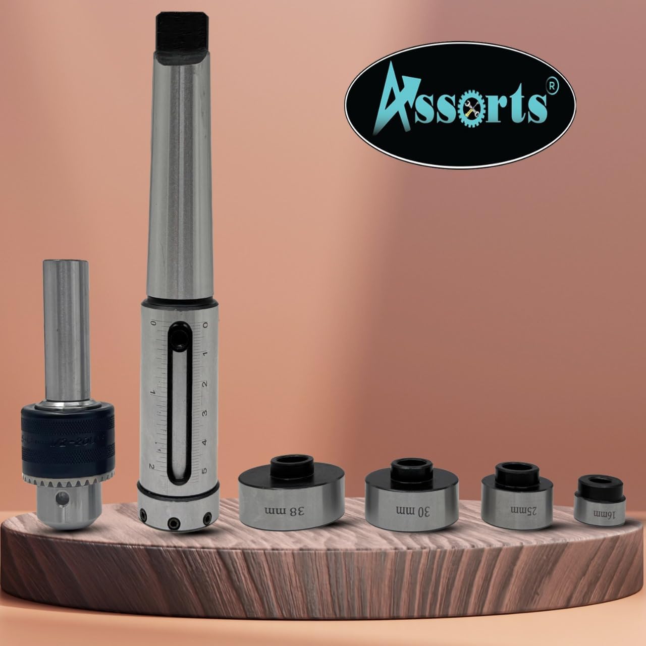 Assorts 3MT Tapping, Threading, and Reaming Die Holder Set with Drill Chuck - Metric