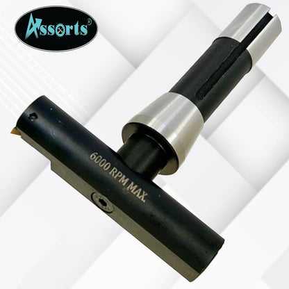 ASSORTS 4″ Indexable Fly Cutter with R8 Shank (7/16-20 UNF Drawbar Thread), Balanced Face Milling Tool with TCMT1604 Insert for Smooth Surface Finish & Precision Machining