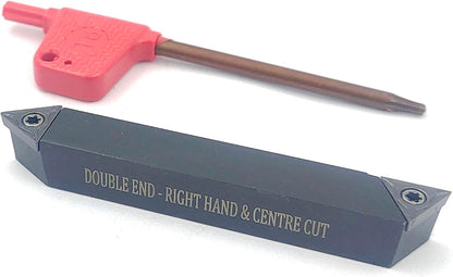 Double End Indexable RH & Center Cut Turning Tool for CNC & Lathe Machine (16 mm Sq. Shank)