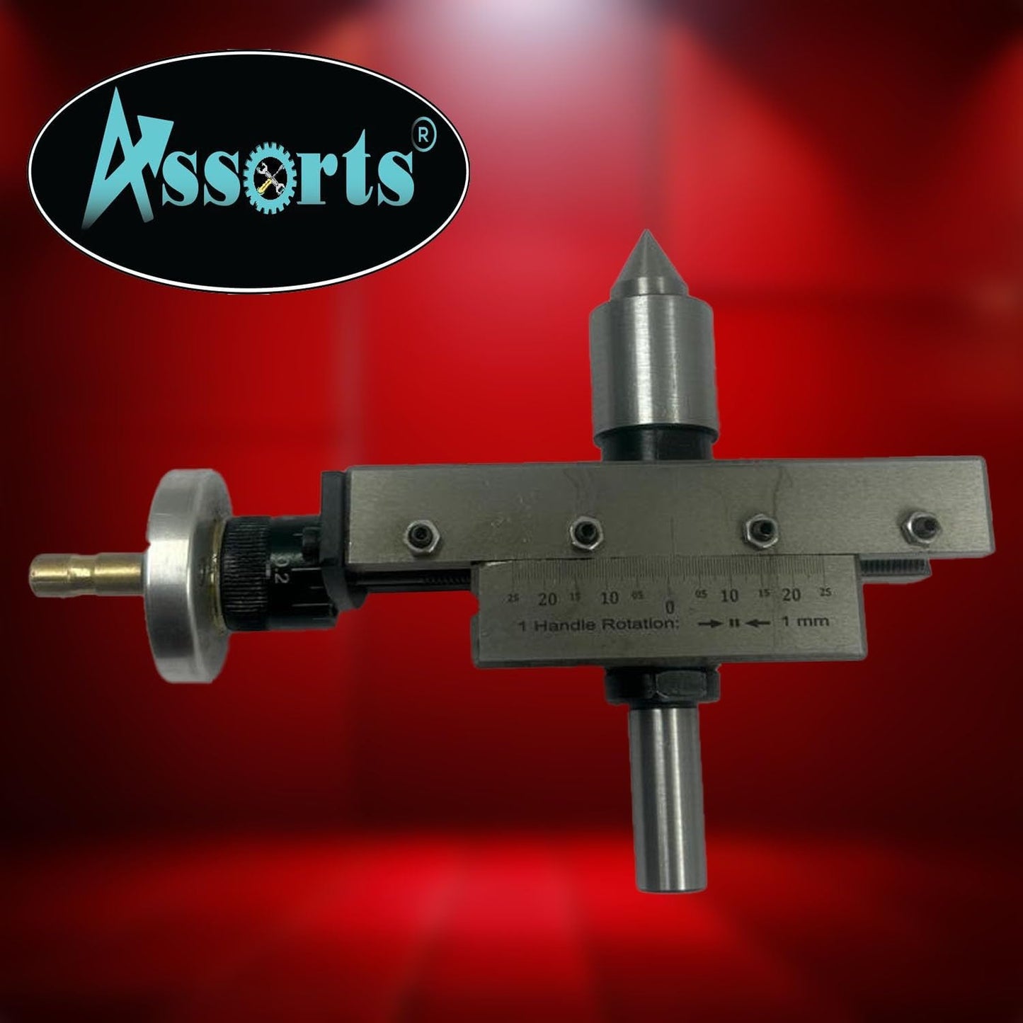 Assorts Taper Turning Attachment With Revolving Live Center For Lathe Machine-metric (Straight Shank)