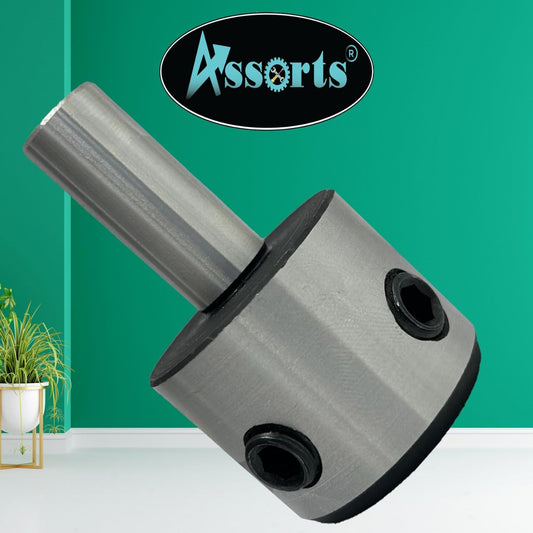 Annular Cutter 1/2" Shank (13 mm) Tool Steel Holder (Hard & Ground) with Lock Screw- Accepts/Suit 19 mm Shank rota broaches (OAL - 62 mm)