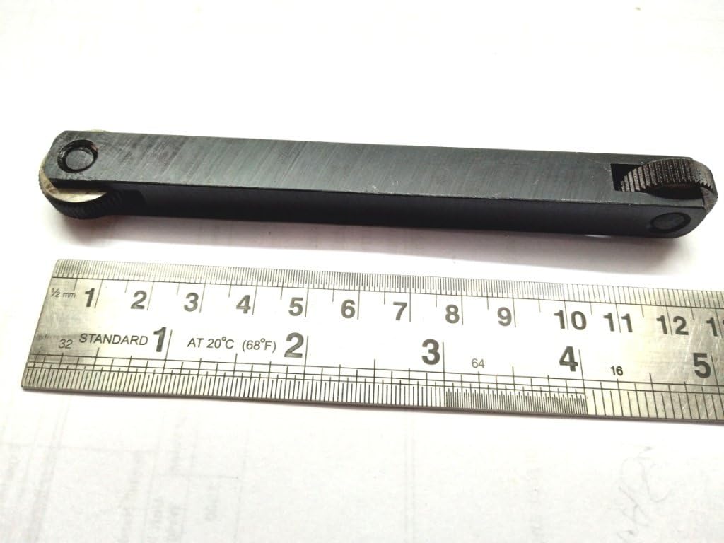 ASSORTS Lathe Knurling Tool Double End Wheel | Linear Pitch | Medium Straight Knurls | EN31 Hardened Knurl Wheels | 1/2" x 1/2" x 5" Holder | 3/4" x 1/4" x 1/4" Knurl Size | For Small & Medium Lathes