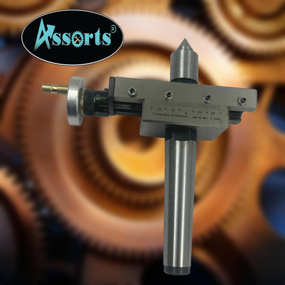 Improved Taper Turning Attachment With Revolving Live Center For Lathe Machine-metric (Morse Taper 3mt)