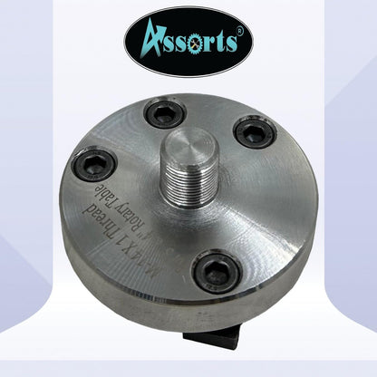 Assorts Back Plate M-14.1 Thread, 62mm Diameter for 65mm 3-Jaw & 4-Jaw Self-Centering Chucks, and 50mm 3-Jaw & 4-Jaw Self-Centering Chucks, Ideal for 3" & 4" Regular and Tilting Rotary Tables