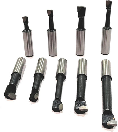 Assorts' Boring Head 2" Inches for Milling & Lathe Machine (2MT (M10 x 1.5 Drawbar) & 9 PC CARBIDE TOOL SET)