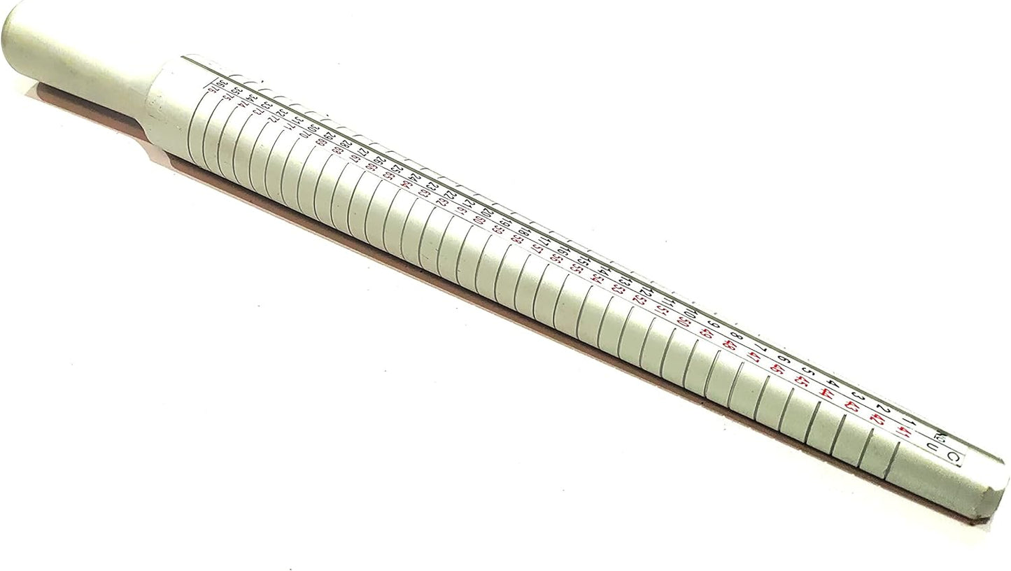 Assorts' Standard Aluminum Ring Sizer Stick Gauge With 4 International Marking of USA & Euro Sizes & Jewelry 36pcs Metal Rings Size Range