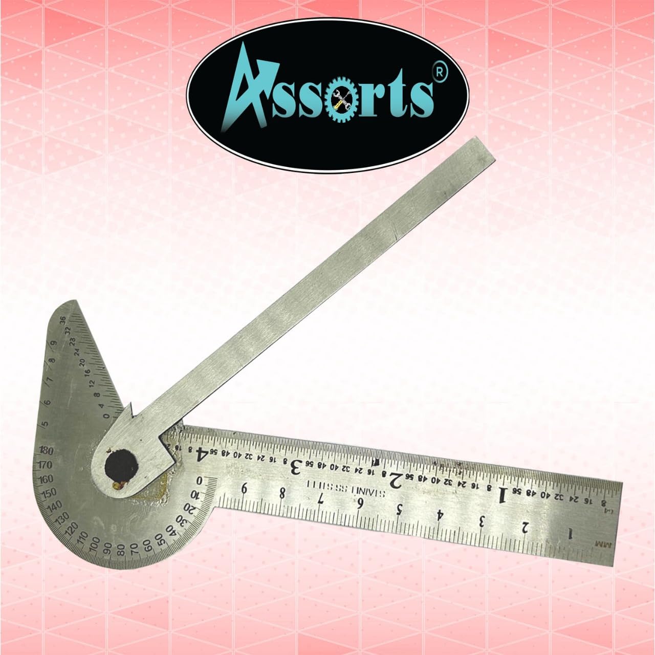 Assorts Multi Purpose Protractor Square Rule Centre Finder Divider Drill Point Gauge