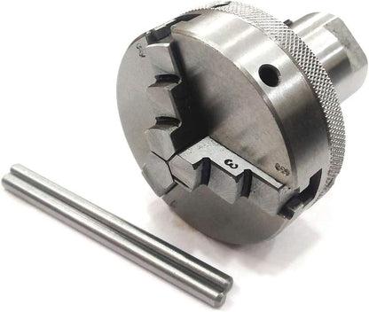Lathe Spindle Adapter Fits Shopsmith Mark V 5/8" Spindle to Threaded Chuck (5/8" Spindle to M14 x 1 Thread 70 mm 4 Jaw Independent Chuck)