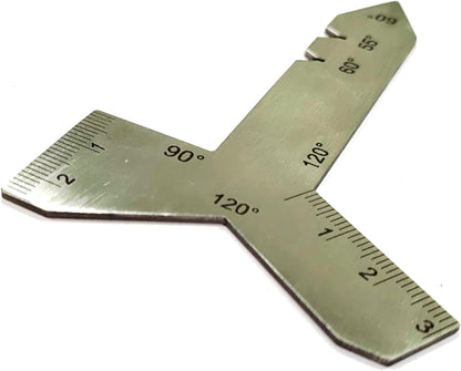 DIY Hand Tool Combo - 51 Blades BSW/Metric Thread Pitch Gauge, 6" /150 mm SS Scale (Ruler) & SS Universal Grinding Gauge