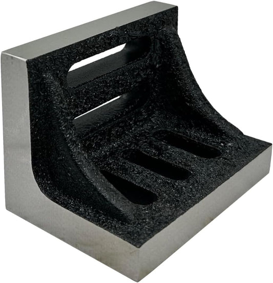 Assorts Slotted Webbed Angle Plate- Stress Relieved Grain Caste Iron Angle Plate (Big # 3" X 3-1/2" X 2-1/2"Inch/ 75 X 88 X 63 Mm)