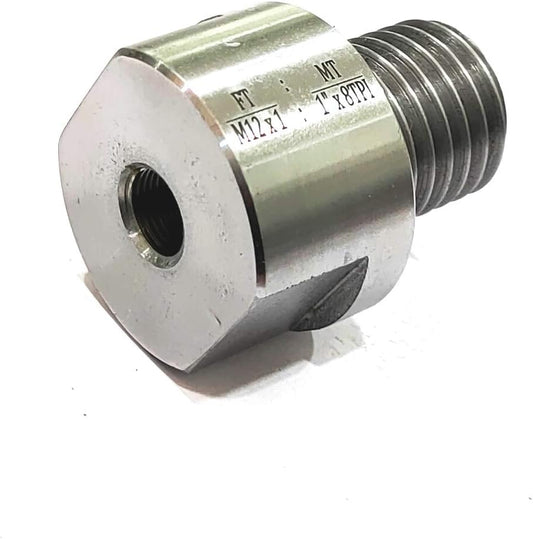 ASSORT Quality Woodworking Lathe Headock Spindle Adapter (FT M12 x 1 to MT 1 x 8 TPI)