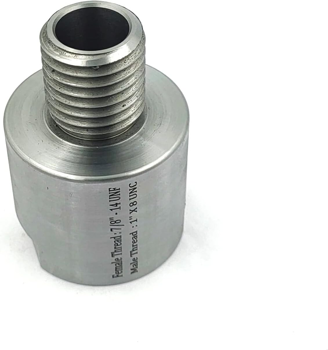 Woodworking Lathe Headstock Spindle Adapter Adaptor UNC Male Thread 1" x 8 TPI to UNF Female Thread 7/8" x 14 TPI