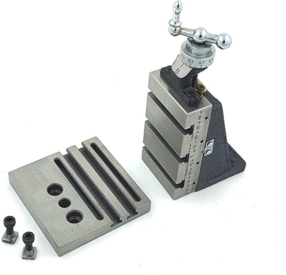 Assorts' Design Patent Mini Vertical Milling Slide with Base Plate- Direct Mounting on 7 x 14 Mini Lathe Machine