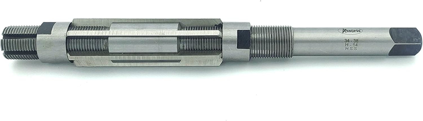 HSS M2 Grade Precision Expandable Reamers DIY Finishing Hand Tool (H14 (34.0-38.0 mm))