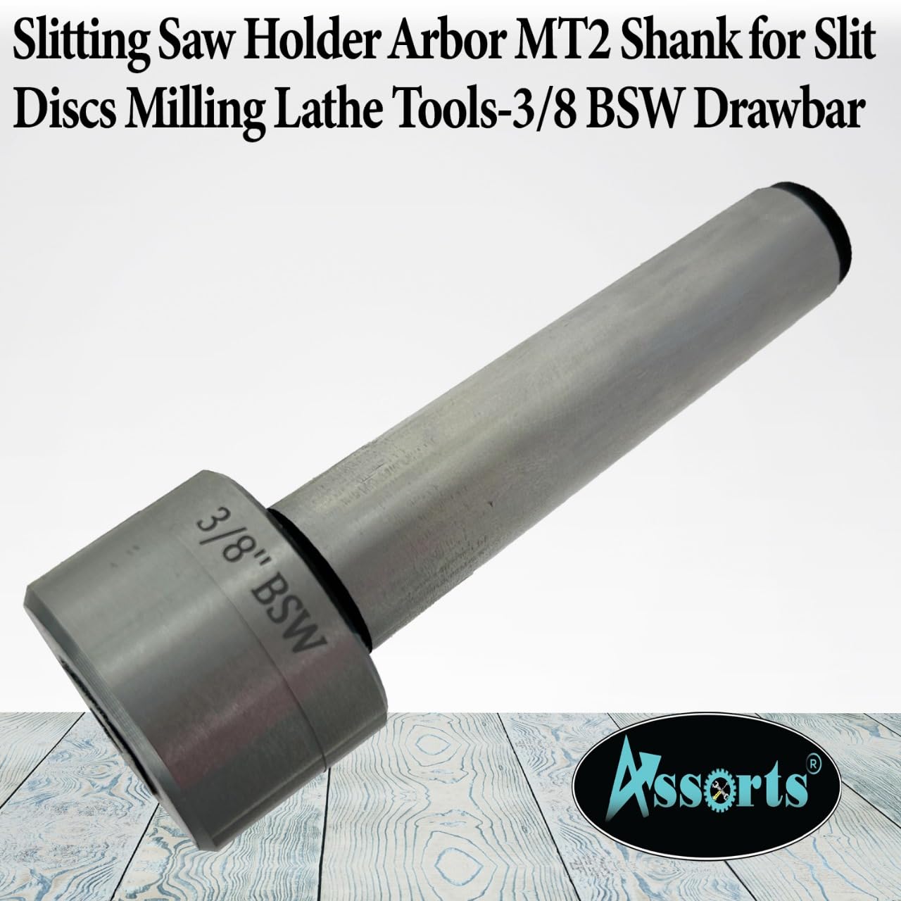 ASSORTS Slitting Saw Holder Arbor MT2 Shank for Slit Discs Milling Lathe Tools-3/8 BSW Drawbar