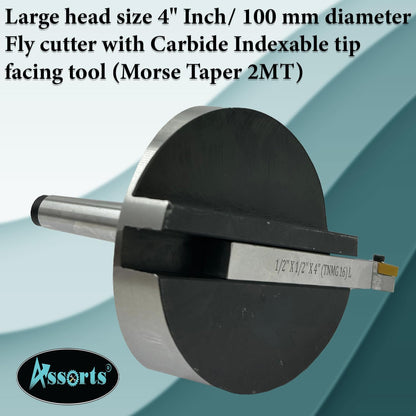 Large head size 4" Inch/ 100 mm diameter Fly cutter with Carbide Indexable tip facing tool