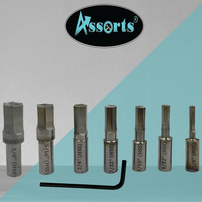 ASSORTS Lathe's High-Precision Live Revolving Center with MT-2 Shank, Featuring HSS Hex Rotary Broach for Accurate and Efficient Metalworking Operations (inch)
