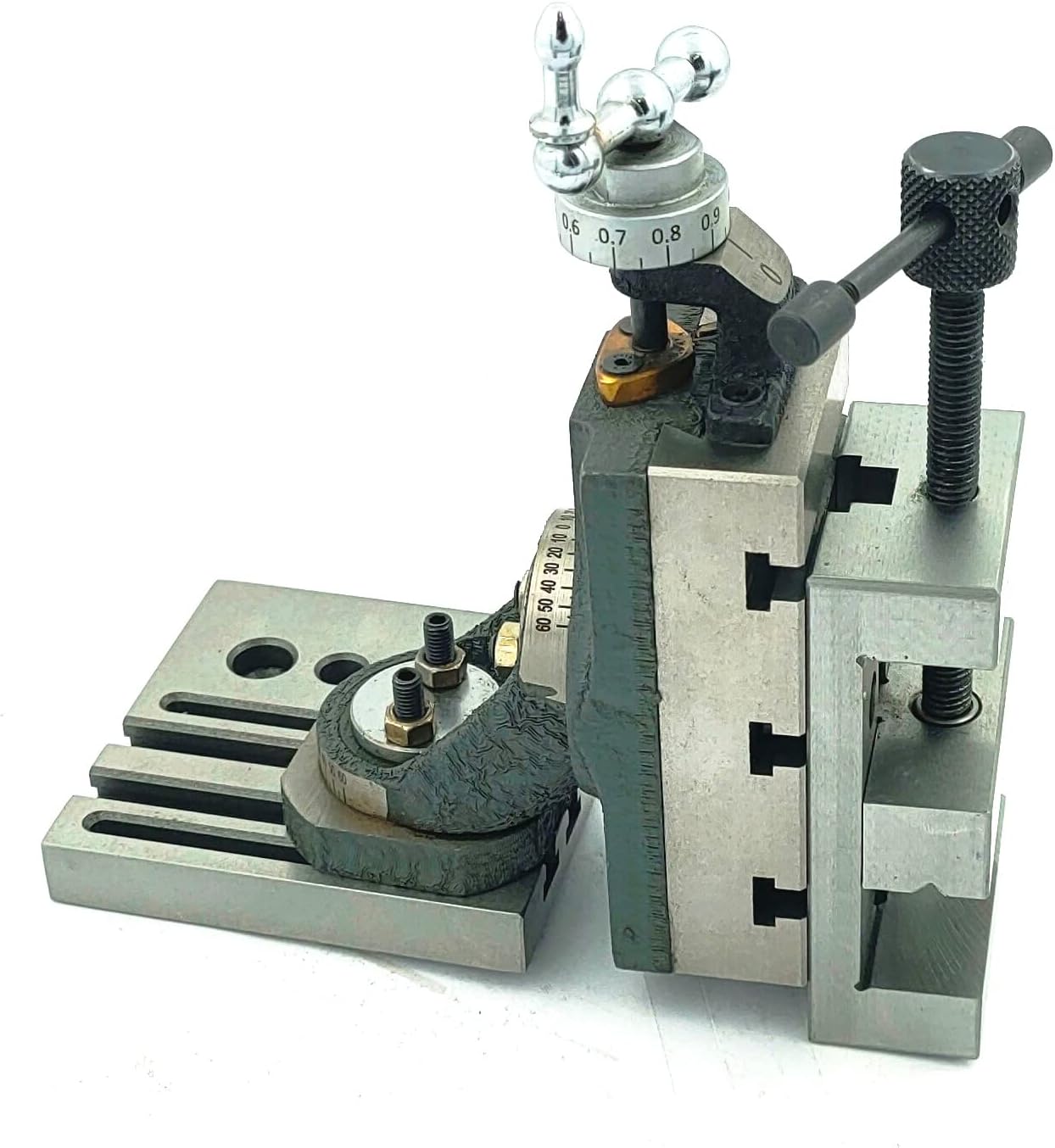 Mini Vertical Milling Slide with 2"/ 50 mm Mini Steel Vice & Base Mounting Plate - Direct Mounting on 7 x 14 Mini Lathe Machine-(No clamps)