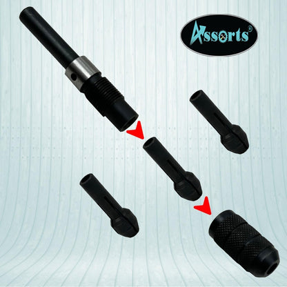 3 Piece Pin Chuck Set-Capacity: 0"-1/32", 1/32"-1/16", 1/16"-3/32"-Small Drill Bits