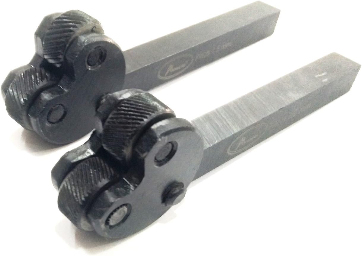 KNURLING TOOL PIVOT HEAD DIAMOND METRIC PITCHES PATTERN 1/2" SQ. SHANK-LATHE ENGINEERING MACHINE TOOLS (SET OF BOTH)